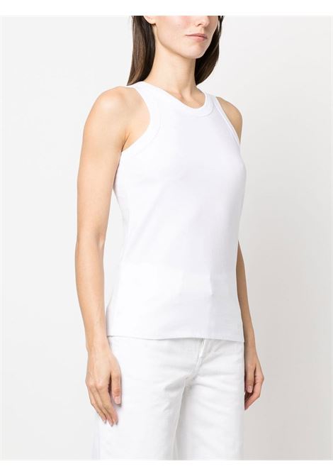 White round-neck sleeveless tank top - women LOULOU STUDIO | POSOWHT